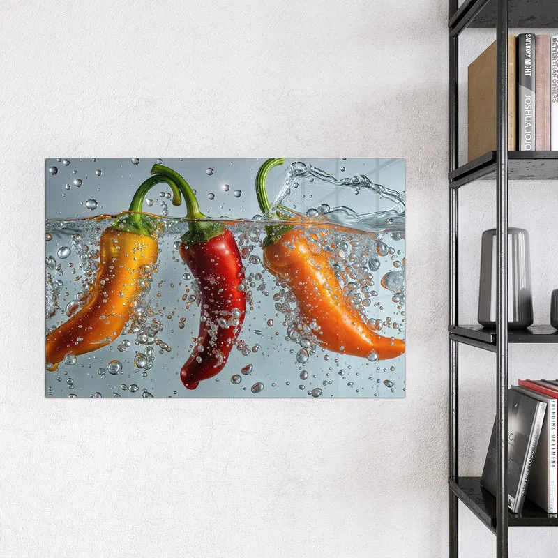 Magnettafel - Spritzige Paprika