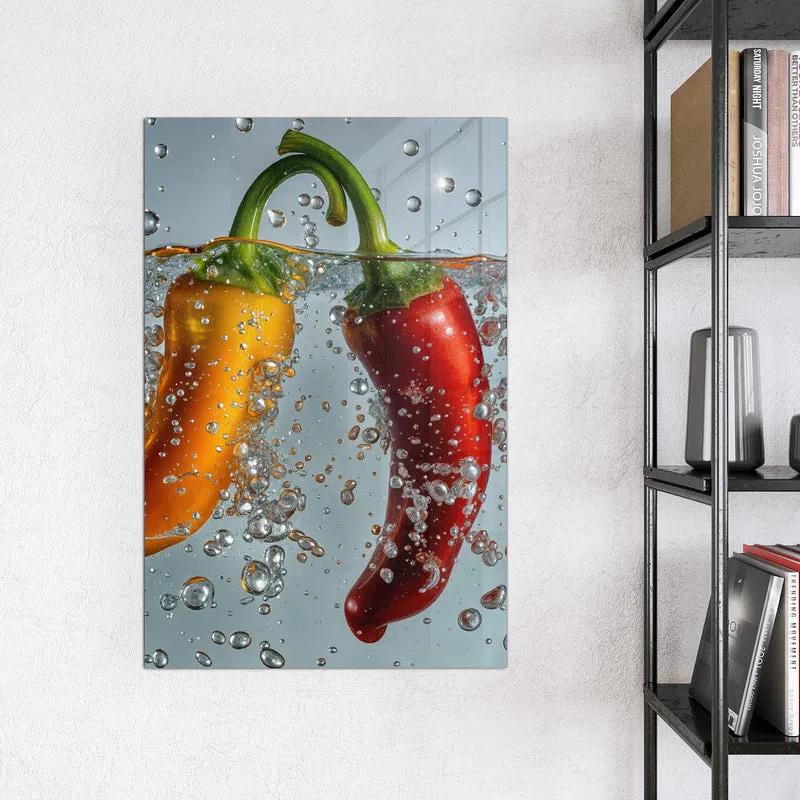 Magnettafel - Spritzige Paprika