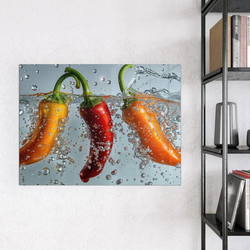 Magnettafel - Spritzige Paprika