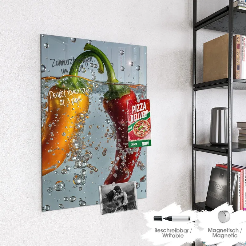 Magnettafel - Spritzige Paprika