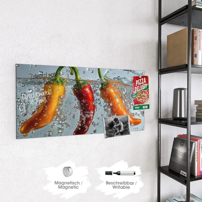 Magnettafel - Spritzige Paprika