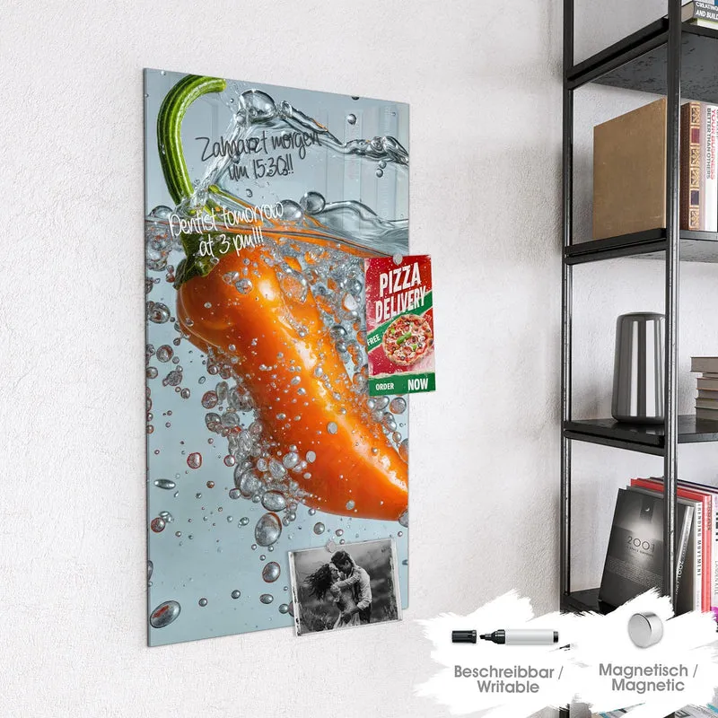 Magnettafel - Spritzige Paprika