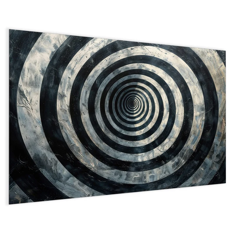 Magnettafel - Kreise in Schwarz-Weiß