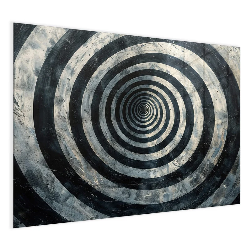 Magnettafel - Kreise in Schwarz-Weiß
