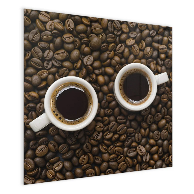 Magnettafel - Kaffeebohnen und Tassen
