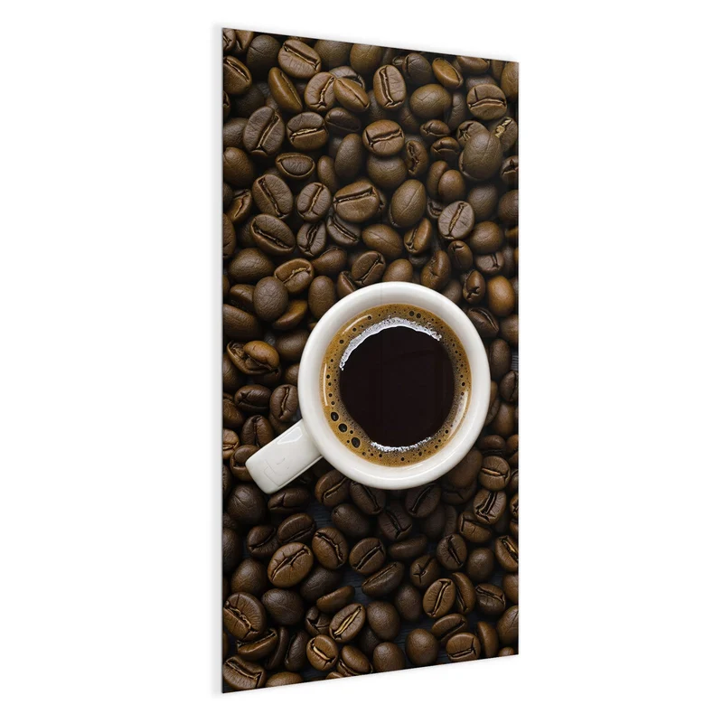 Magnettafel - Kaffeebohnen und Tassen