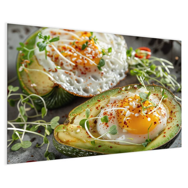 Magnettafel - Ei in Avocadohälften