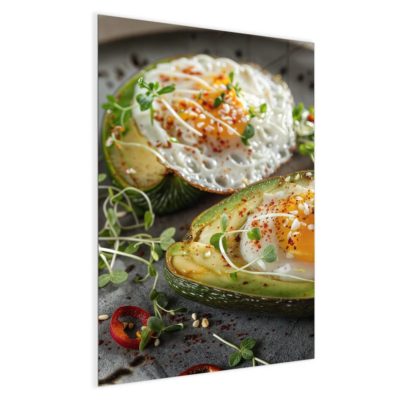 Magnettafel - Ei in Avocadohälften