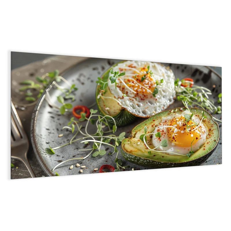 Magnettafel - Ei in Avocadohälften