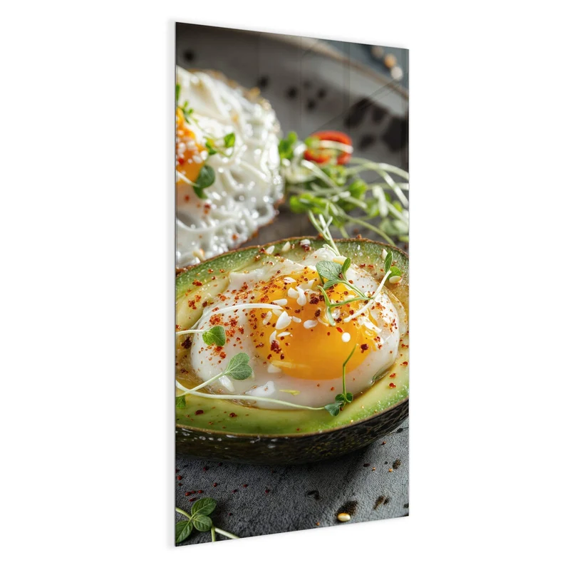 Magnettafel - Ei in Avocadohälften