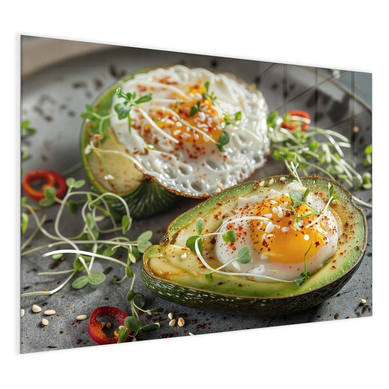Magnettafel - Ei in Avocadohälften