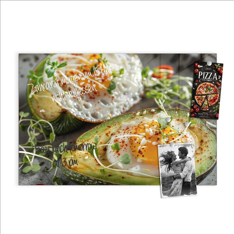 Magnettafel - Ei in Avocadohälften
