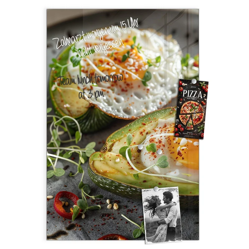 Magnettafel - Ei in Avocadohälften