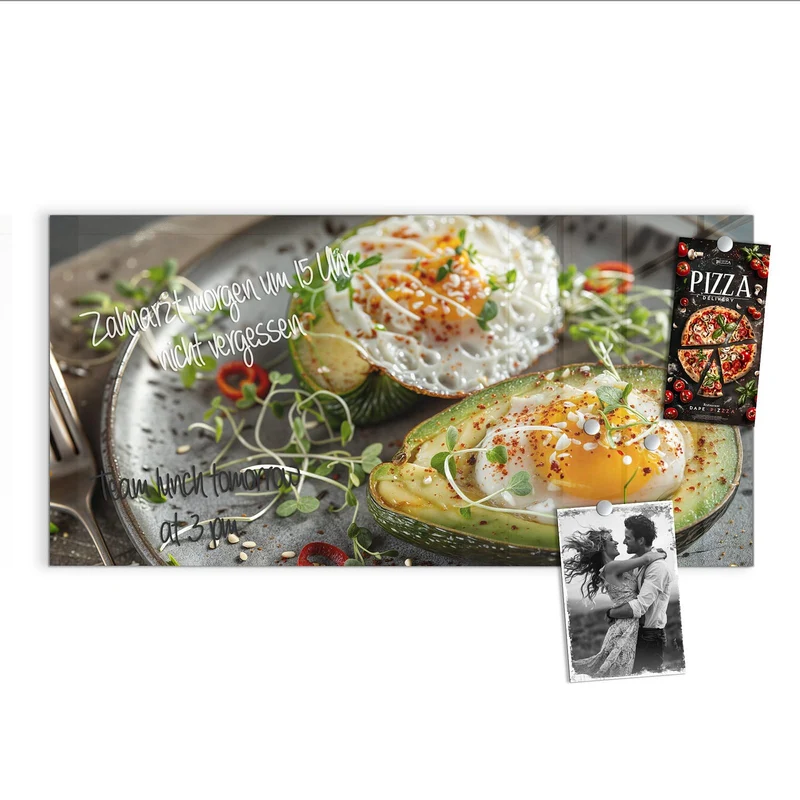 Magnettafel - Ei in Avocadohälften