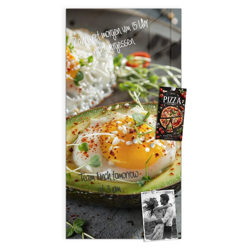 Magnettafel - Ei in Avocadohälften