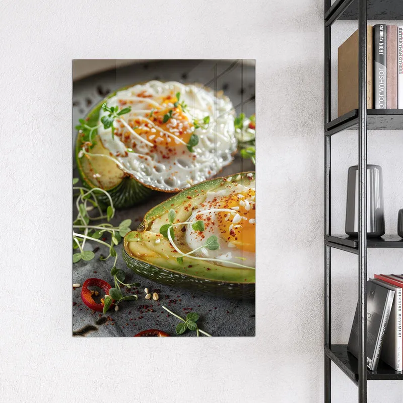 Magnettafel - Ei in Avocadohälften