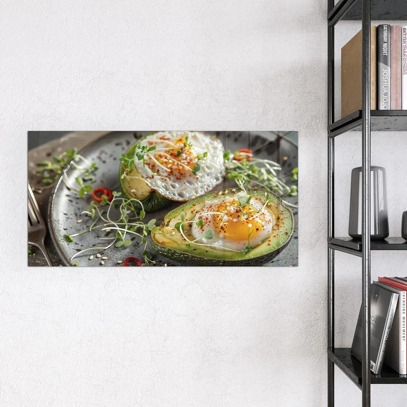 Magnettafel - Ei in Avocadohälften
