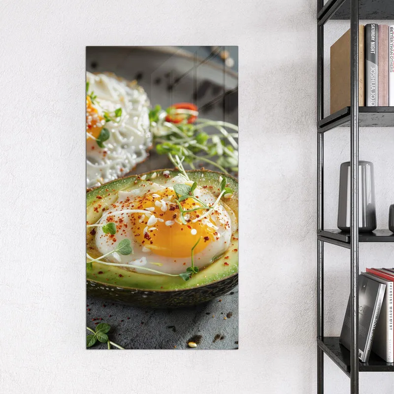 Magnettafel - Ei in Avocadohälften