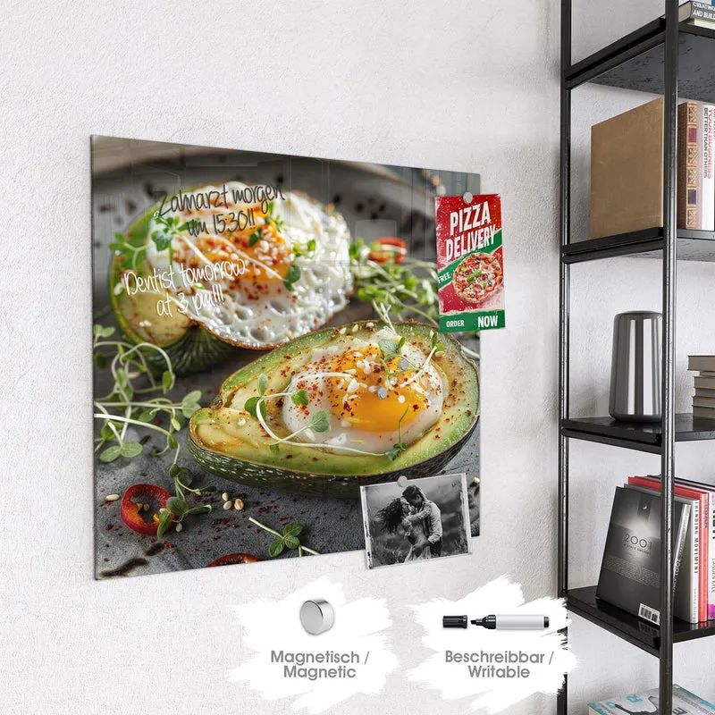 Magnettafel - Ei in Avocadohälften