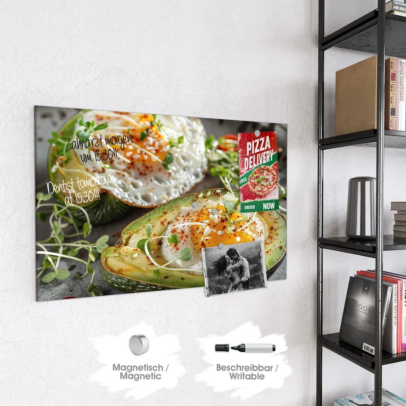 Magnettafel - Ei in Avocadohälften