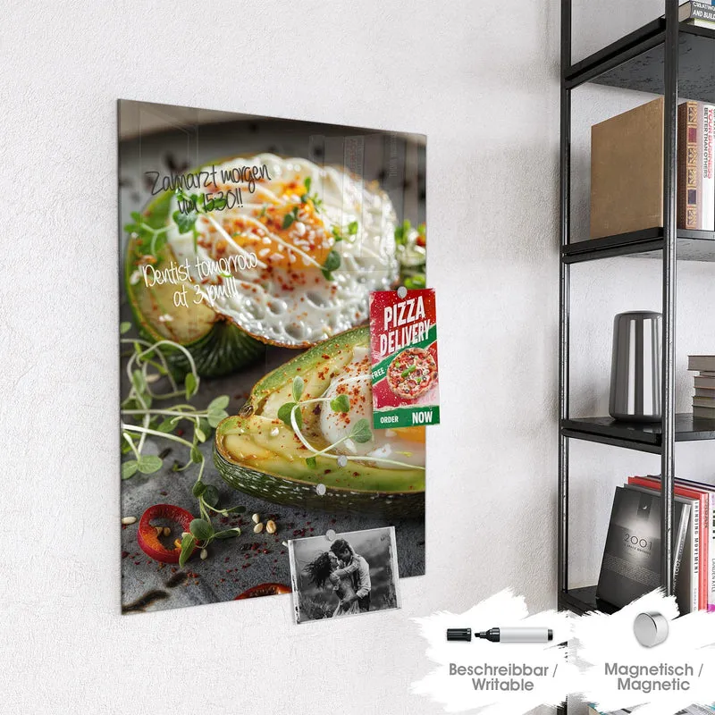 Magnettafel - Ei in Avocadohälften