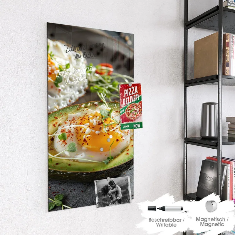 Magnettafel - Ei in Avocadohälften