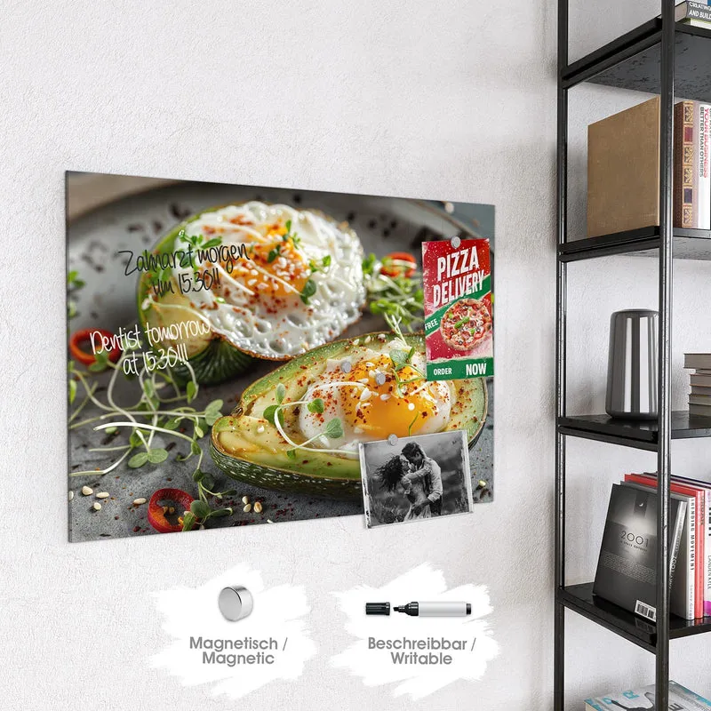 Magnettafel - Ei in Avocadohälften