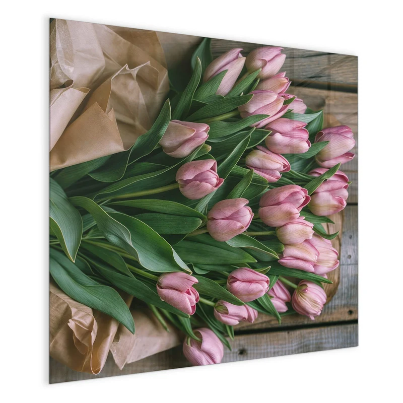 Magnettafel - Rosa Tulpenstrauß