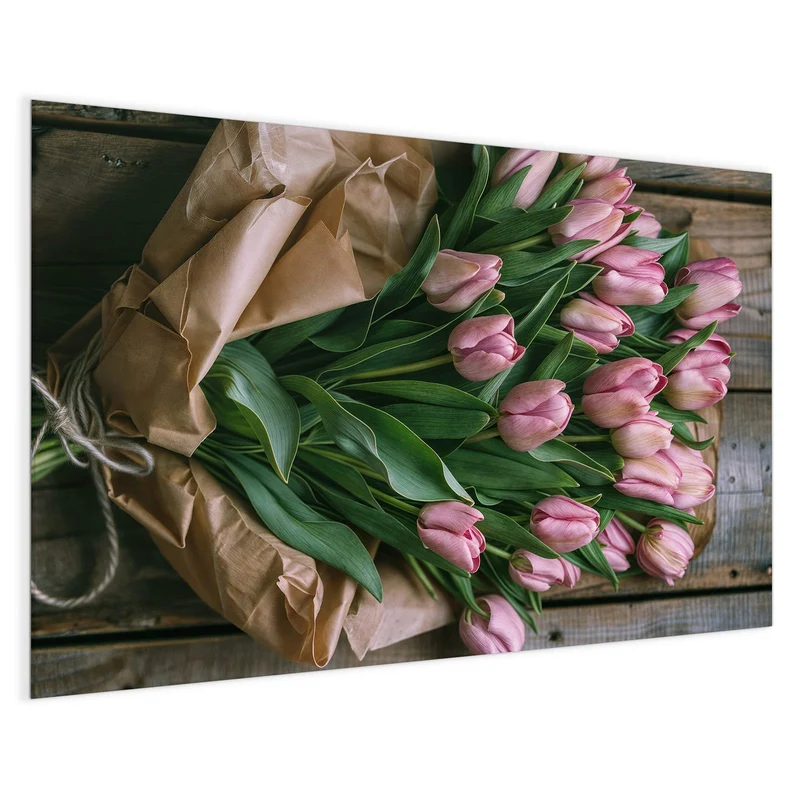 Magnettafel - Rosa Tulpenstrauß