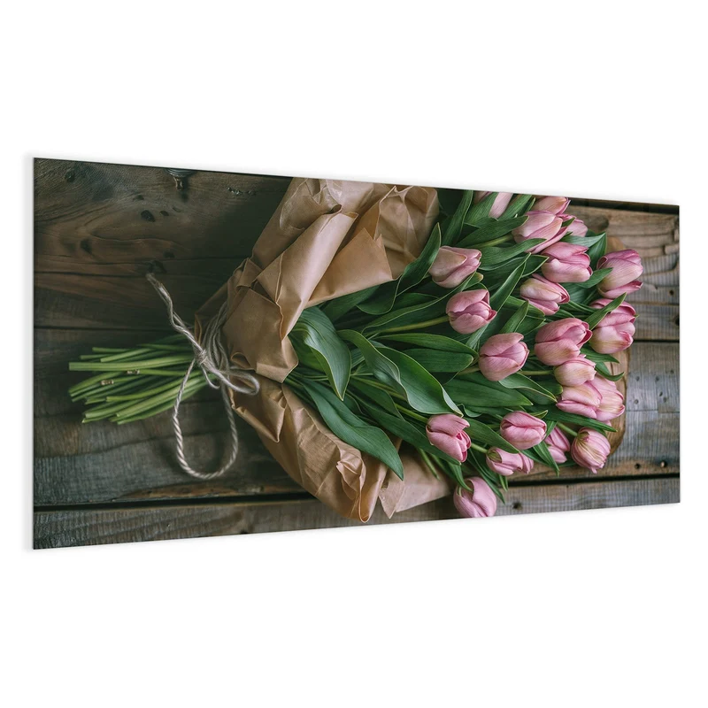 Magnettafel - Rosa Tulpenstrauß