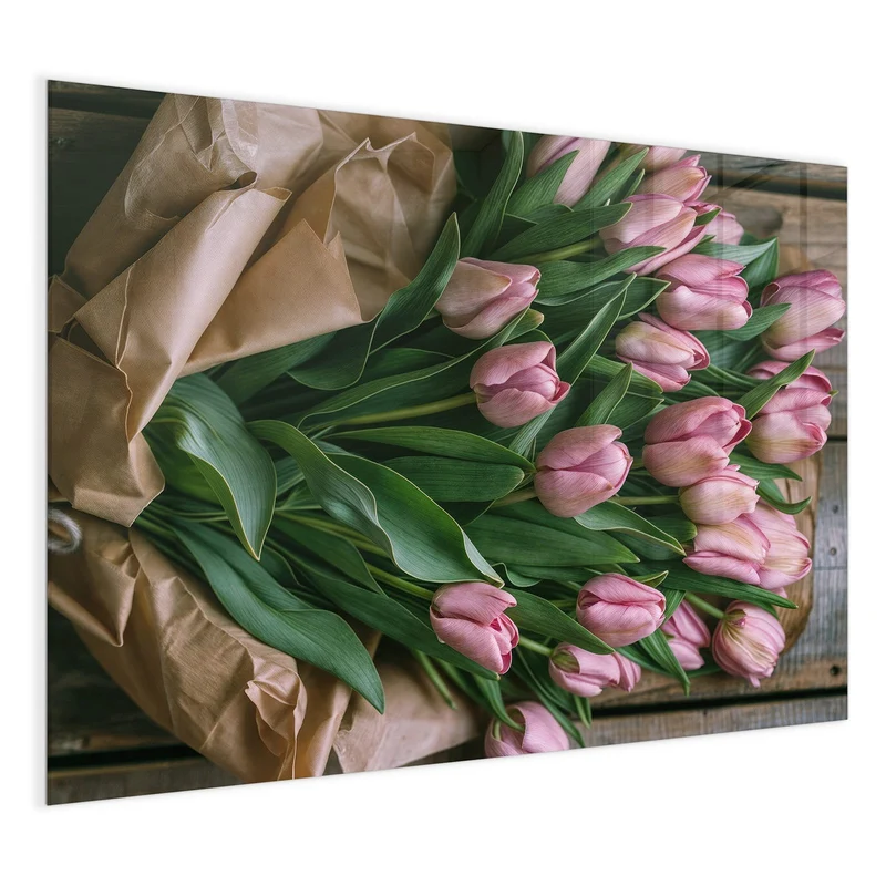 Magnettafel - Rosa Tulpenstrauß