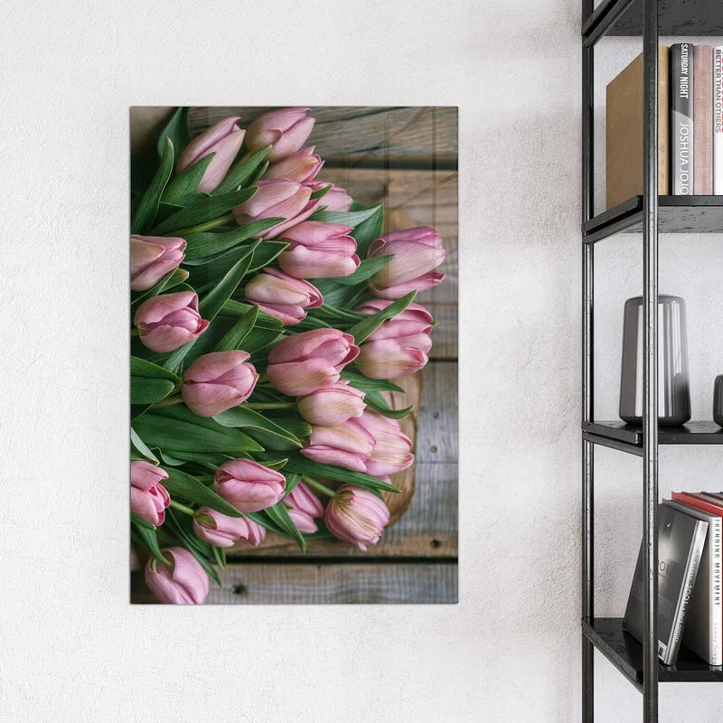 Magnettafel - Rosa Tulpenstrauß