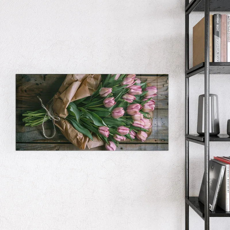 Magnettafel - Rosa Tulpenstrauß