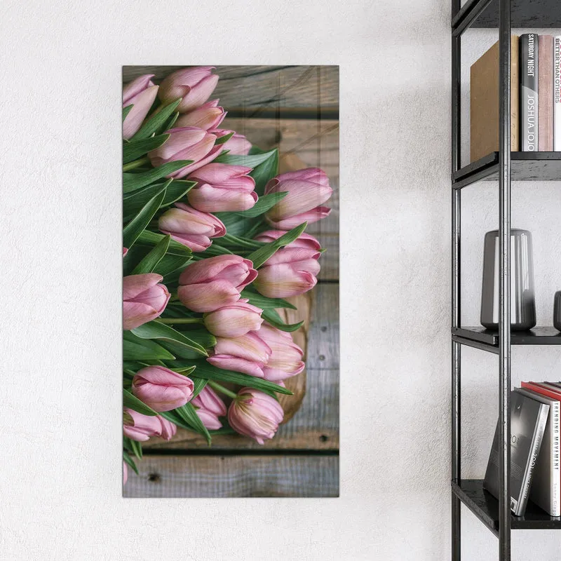 Magnettafel - Rosa Tulpenstrauß