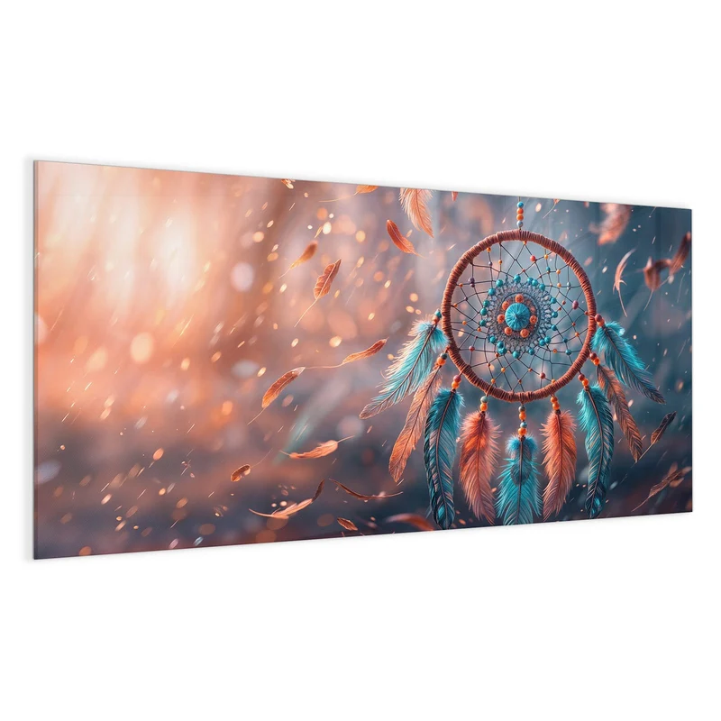 Magnettafel - Traumfänger mit Federn