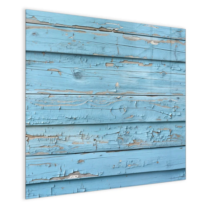 Magnettafel - Blaues Vintage-Holz