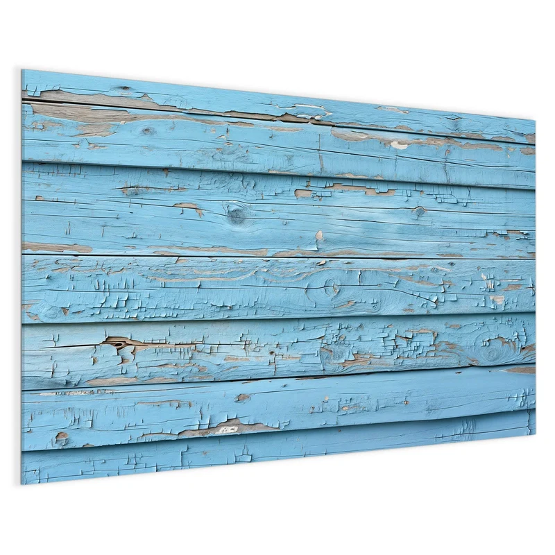 Magnettafel - Blaues Vintage-Holz