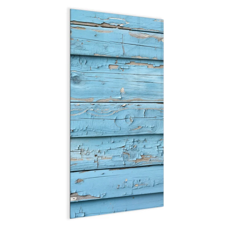 Magnettafel - Blaues Vintage-Holz