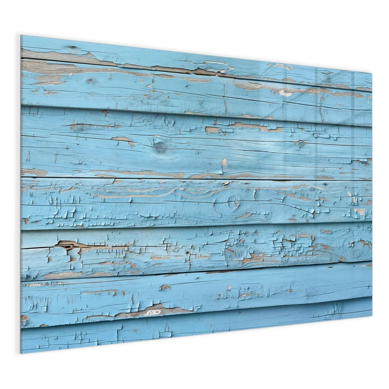 Magnettafel - Blaues Vintage-Holz