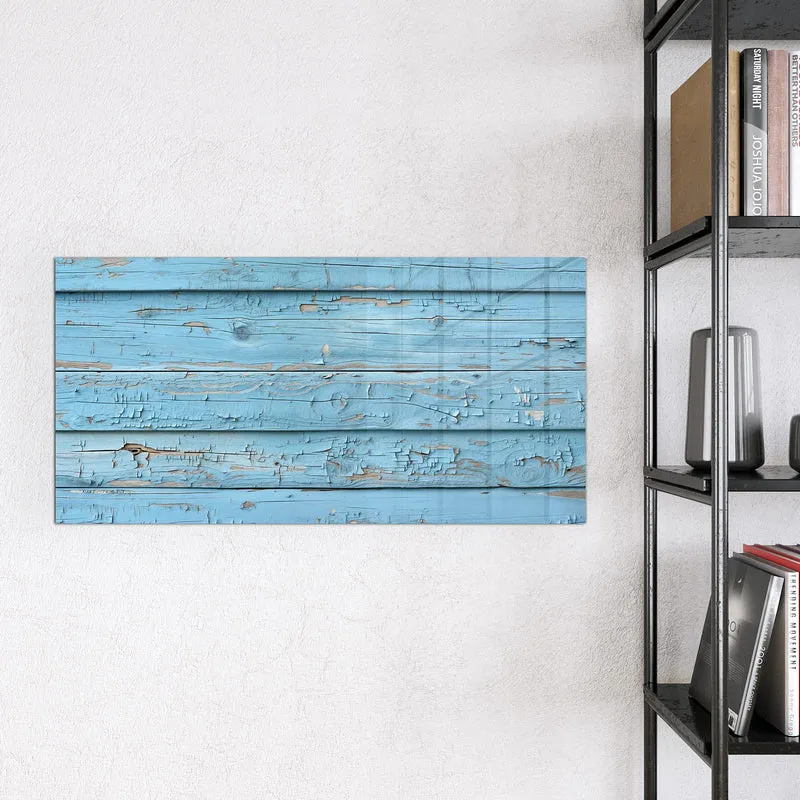 Magnettafel - Blaues Vintage-Holz