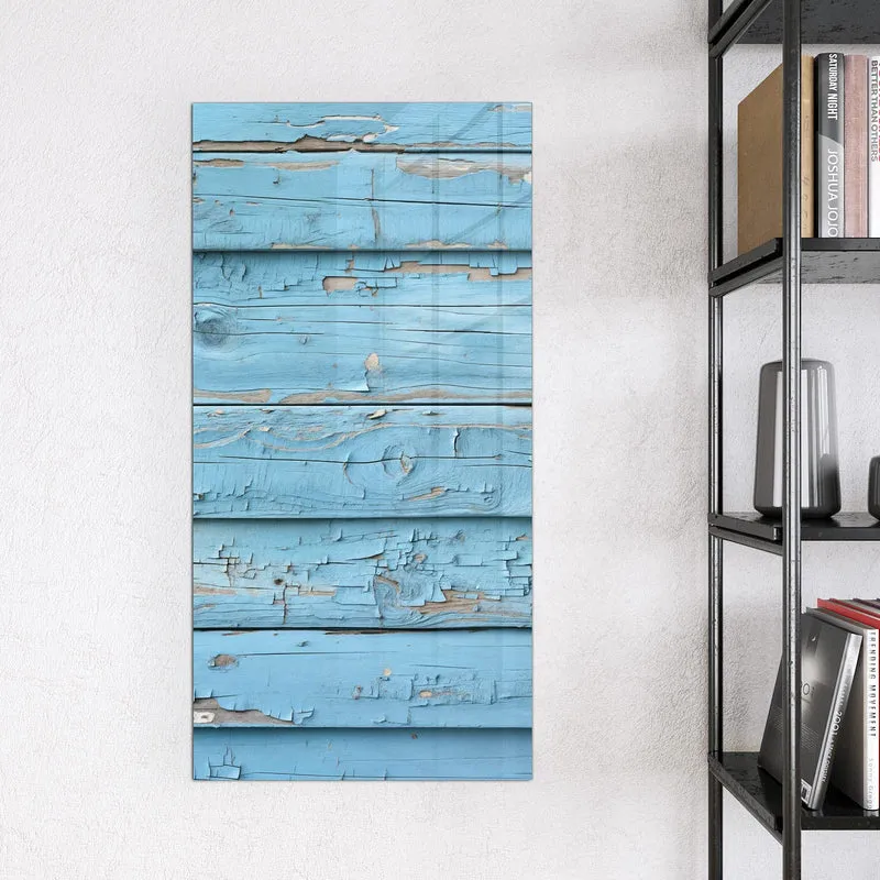 Magnettafel - Blaues Vintage-Holz