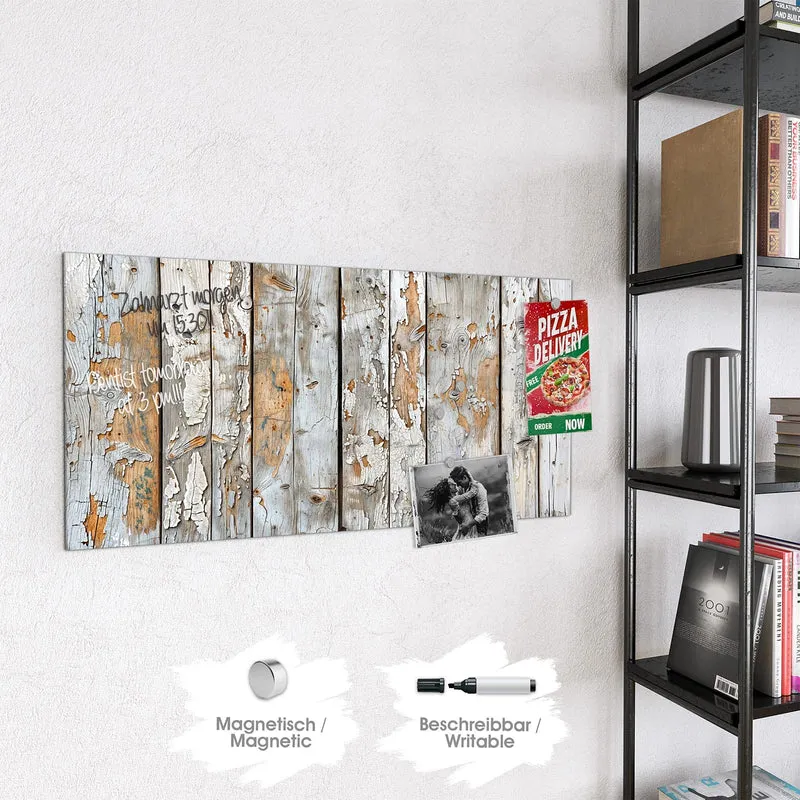 Magnettafel - Weißes Altholz