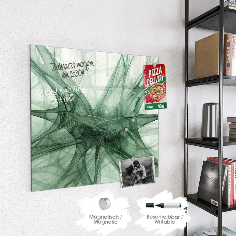 Magnettafel - Grünes Netzmuster
