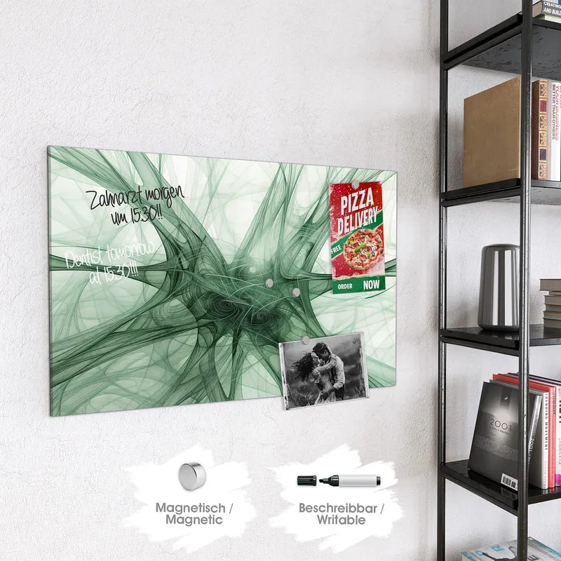 Magnettafel - Grünes Netzmuster
