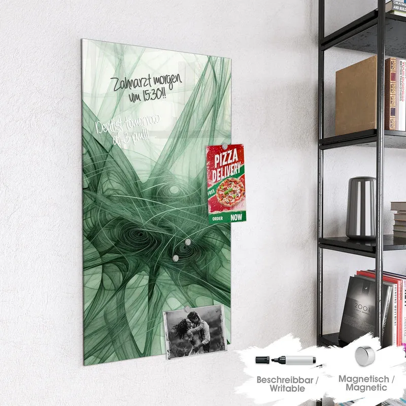 Magnettafel - Grünes Netzmuster