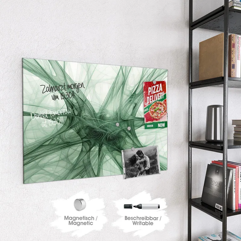Magnettafel - Grünes Netzmuster