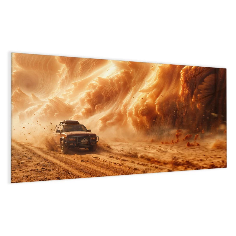 Magnettafel - Auto im Sandsturm