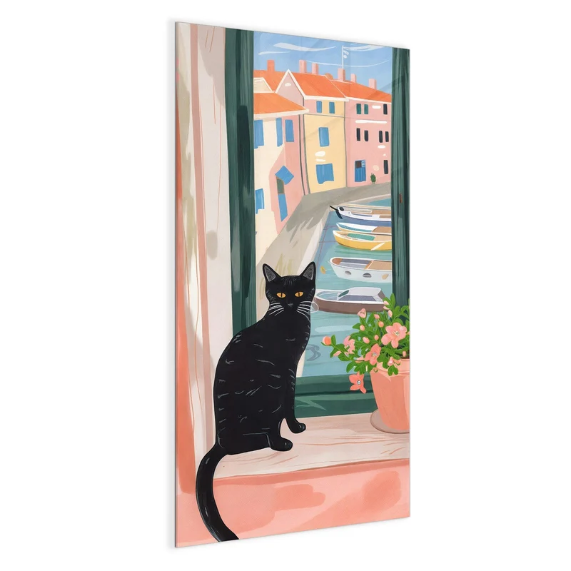 Magnettafel - Katze am Fenster