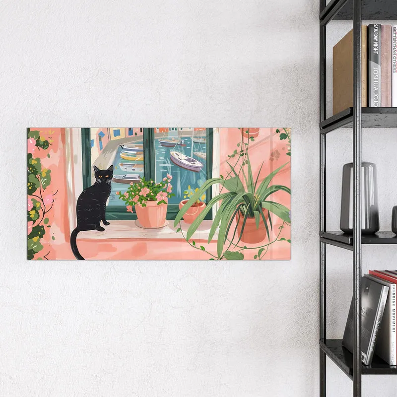Magnettafel - Katze am Fenster