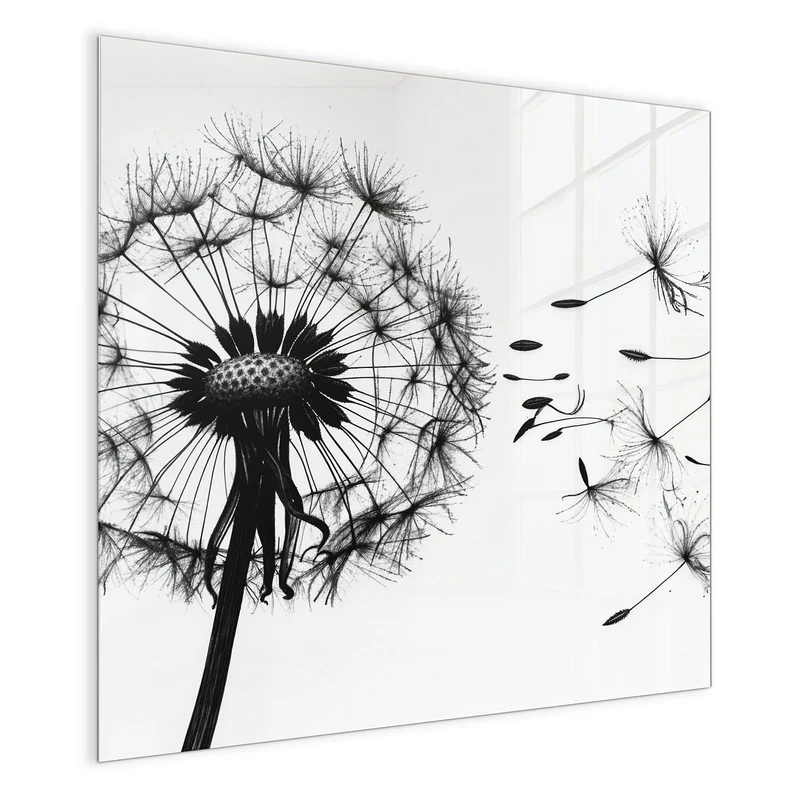 Magnettafel - Pusteblume auf Weiß